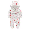 Herfst Baby Meisjes Romper Katoen Hooded Onesies Toddler Jongens Kleren Born Jumpsuit Infant Boy Coveralls 211011