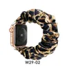 Apple Watch Bands Scrunchie Strap 38mm 42mm Elastisk Armband Glitter Tyg Blommig Leopard Soft For Iwatch 40mm 44mm