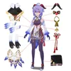 Rolecos Genshin Impact Ganyu Cosplay Costumes Costume Femmes Robe Ensemble Complet Jeu Y0913
