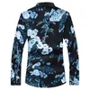 秋の春の服のシャツの男性長袖ビッグサイズM-5xl 6xl 7xlプリントハワイアンビーチカジュアルフローラル210809
