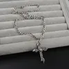 Подвесные ожерелья Готические панк -кросс -ожерелье для мужчин Женщины хип -хоп шеи цепь воротнич