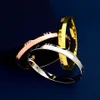 Rvs Valentine Day Bangle Armband Diamond Manchet Armbanden Damesmode Sieraden voor Minnaar Gift met Sieraden Pouches Pochette Bijoux Groothandel