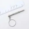 3 I 1 Aluminium Steel Eyeglass Skruvmejsel Solglasögon Watch Repair Kit med nyckelring Portabla skruvmejslar Handverktyg Glass Fix Tool3054441