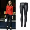 Europe Amérique Moto Birker PU Jeans Femmes Mode Zipper Taille Basse Push Up Sexy Pantalon En Cuir Blanc Maigre Crayon Pantalon Mujer 211129