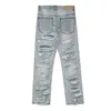 Herr jeans high street rippade baggy män hösten 2022 oroliga loss denim byxor vintage hip hop wide ben byxor