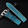 Cinturini per orologi Cinturino in pelle lucidata a mano Bracciale stile retrò da 24 mm spesso adatto per PAM111 441