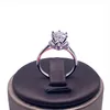 925 sterling silver 1ct 2ct 3ct rund cut crown diamant lila smycken moissanit ring bröllopsfest årsdag ring