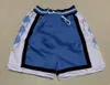 Mens Michigan Wolverines North Carolina Tar Heels Stiched basketball Shorts PANTS with Zipper Pockets