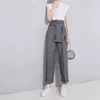 [EAM] 2022 봄 높은 허리 레이스 블랙 슬림 기질 트렌드 패션 여성의 야생 캐주얼 와이드 레 다리 바지 LA462 211216