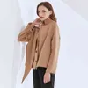 Casual Solid Jacket For Women Scarf Collar Long Sleeve Chic Minimalist Korean Coats Female Fall Fashion 210524