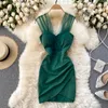 Women Fashion Sexy Mesh Stitching Short Dress Lady Sleeveless Solid Color Party Club Korean Vestidos De Mujer Q773 210527