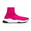 2024 Дизайнерские парижские носки обувь мужская женская кроссовка черно -розовая коричневая антисслойная граффити прозрачная подошва теннисная обувь