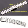 Bracelet de montre en acier inoxydable Bracelet Femmes Hommes Bracelet de montre en métal Bracelet 18mm 20mm 22mm 24mm Accessoires Argent Rose Or Noir H0915