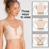 Women Backless Bra Invisible Bralette Seamless Push Up Lingerie Wireless Thin Cup Hollow Lace Sexy Underwear Low Back Brassiere 210623