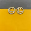 Gold Hoop Earrings Designers Diamond Stud Earrings F Earring For Lady Women Party Wedding Lovers Gift Jewelry 925 Silver Hoops New 22021205