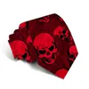 Fashion 3d Printed Men Ties Creative Funny Skull Spaper Party Wedding Slim Polyester 8cm Wide Neckties Shirt Accessories