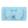 Mjuk nylon Jacquard Hårtillbehör Barns hårband Baby Super Stretch Bow Headbands Girls Big Bows Solid Bands Varor