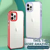 Newest Transparent TPU plus PC cell phone cases Two-in-onethickened anti-fall for iPhone 11 12 Pro Max mini 7P 8P X XS XR