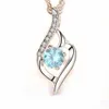 الاسترليني الفضة قلادة النساء الزركون الماس قلادة جميلة مجوهرات الزفاف 18inches مربع سلسلة الترقوة الاشتباك