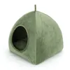 3 Styles Collapsible Cat Bed Pet Winter Plush Cat's House for Indoor Dogs Kennel Mat Small Dog Warm Cave Sleeping Bag Products 210722