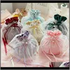 Wrap Event Festive Party Supplies Home & Garden10Pcs Luxury Packing Dstring Veet Pouch Sachet Gift Bag For Jewelry Wedding Candy Boxes With P