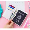 Pearlescent Laser Passport Case Colorful Girl Heart Holder Shiny Embroidered Document Case Wallets Business Card Bags