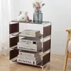 Hooks & Rails Multi-functional Shoe Rack Multi-layer Stainless Steel Shelf Fabric Storage Simple Dormitory Room Stand Organizer