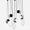 Vintage noir araignée lampes suspendues industrielles restaurants nordiques lustre de cuisine E27 luminaires en aluminium bricolage lampe suspendue