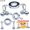 NXY Cockrings Metal Scrotum Pendant Penis Cage Cock Ring Ball Stretcher Weight Restraint Stainless Steel Sex Toys for Men Pleasure 1124