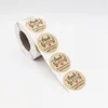 500 Adet / Rulo Yuvarlak Teşekkür Etiketler Kraft Kağıt Aşk Çıkartmalar 1.5 Inç Paketleme Pişirme Eki-Out Dekoratif Hediye Özel Mühür Sticker