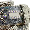 Modebälten för kvinnodesigner Mens BB Simon Rhinestone Belt med bling strass som gåva