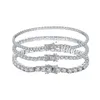 Cambay Jewels Authentic 925 Bracelets de tennis en argent sterling pavé Clear Cubic Zircon Silver Bangle Girls Party bijoux chaîne 7635542