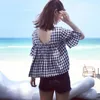 Sommer Mädchen Bluse Koreanische Baumwolle Trompete Ärmel Squre Kragen Tops Wilde Prinzessin Rüschen Puppe Hemd Adrette Damen Blusen Shirts