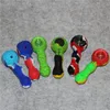 Silicone Tabac Fumer Cigarette Tuyau Eau Narguilé Bong Portable Shisha Main Cuillère Tuyaux Outils