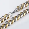 15mm Stainless Steel Miami Cuban Link Chain Necklace For Mens Hip Hop Jewelry Gold Silver Color Steampunk Style Accessories Chains Morr22