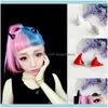 Aessories Tools ProductsWomen Stereo Devil Horn Ear Clip Chic Halloween Cosplay Hår Hårnål 1 Par Girl Fashion Solid Plastharts Clips