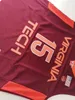 CHEN37 Custom Basketball Jersey Men Youth Women Virginia Tech Hokies 15 Jalen Cone High School Throwback Size S-2XL eller något namn och nummertröjor