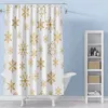 Christmas shower Curtain Zimowe płatki śniegu Zasłony Czerwone Szare Płatki śniegu Wakacje Dekoracja Z Haczykami Wodoodporna Zmywalna Boże Narodzenie Wystrój Łazienki Darmowy DHL HH21-803