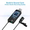 FIFINE Lavalier Clip-on Cardioid Condenser Computer mic plug play USB Microphone With Sound Card PC and Mac -K053