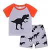 Cartoon Girls Pijamas Summer Sleepwear Cotton Shorts Children's Clothing for Boys Sets Toddle Pijama 210413