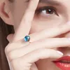 Cluster Rings ENZO Natural Topaz 18K Pure Gold 2021 Selling Top Ring Women Heart Shape For Ladies Woman Genuine Jewelry