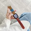 مصمم الأزياء حزام ل أبل watchband 41 ملليمتر 42 ملليمتر 38 ملليمتر 40 ملليمتر 40 ملليمتر 44 ملليمتر 44 ملليمتر iwatch 2 3 4 5 6 7 SE Watchband جلد سوار المشارب ووتش الفرقة watchbands