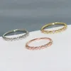 Anel para mulheres delicado fino amor fofo cor de ouro amarelo claro CZ Midi anéis moda jóias presente para meninas R901