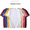 T-Shirt T-Shirt 2022 القطن قصير الأكمام نقية أعلى هاراجوكو عارضة أبيض أبيض جولة الرقبة القمصان الرجال