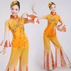 Color rojo amarillo chino antiguo tradicional tradicional talla grande yangko baile disfraces folk folin