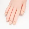 False Nails Practice Handmodell Flexibel rörlig silikonprotetiska mjuka falska händer för nagelkonstträning Display Model Manicure 1754715