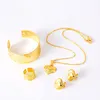 Ensembles de bijoux en forme de cœur pour filles, boucles d'oreilles, collier, accessoires pour bébé, breloques d'amour, bracelets pour enfants, bagues de mariée