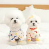 Pijama de macacão de roupas de cachorro pequeno pijamas yorkshire maltese pomeranian poodle bichon cães roupas de dormir camisa pey macacão roupa 210401