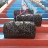 Leopard Travel Bag 10pcs Lot Ga Warehouse كبير السعة الفهود Duffel Design Design Handbag Beacs Tote Weekend Weeken مع STRAP DOM106-1065