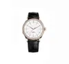 Męskie zegarki Cellini 50505 Srebrny zegarek mechaniczny brązowy skórzany pasek White Dial Automatyczne zegarki męskie zegarki na rękę 2779